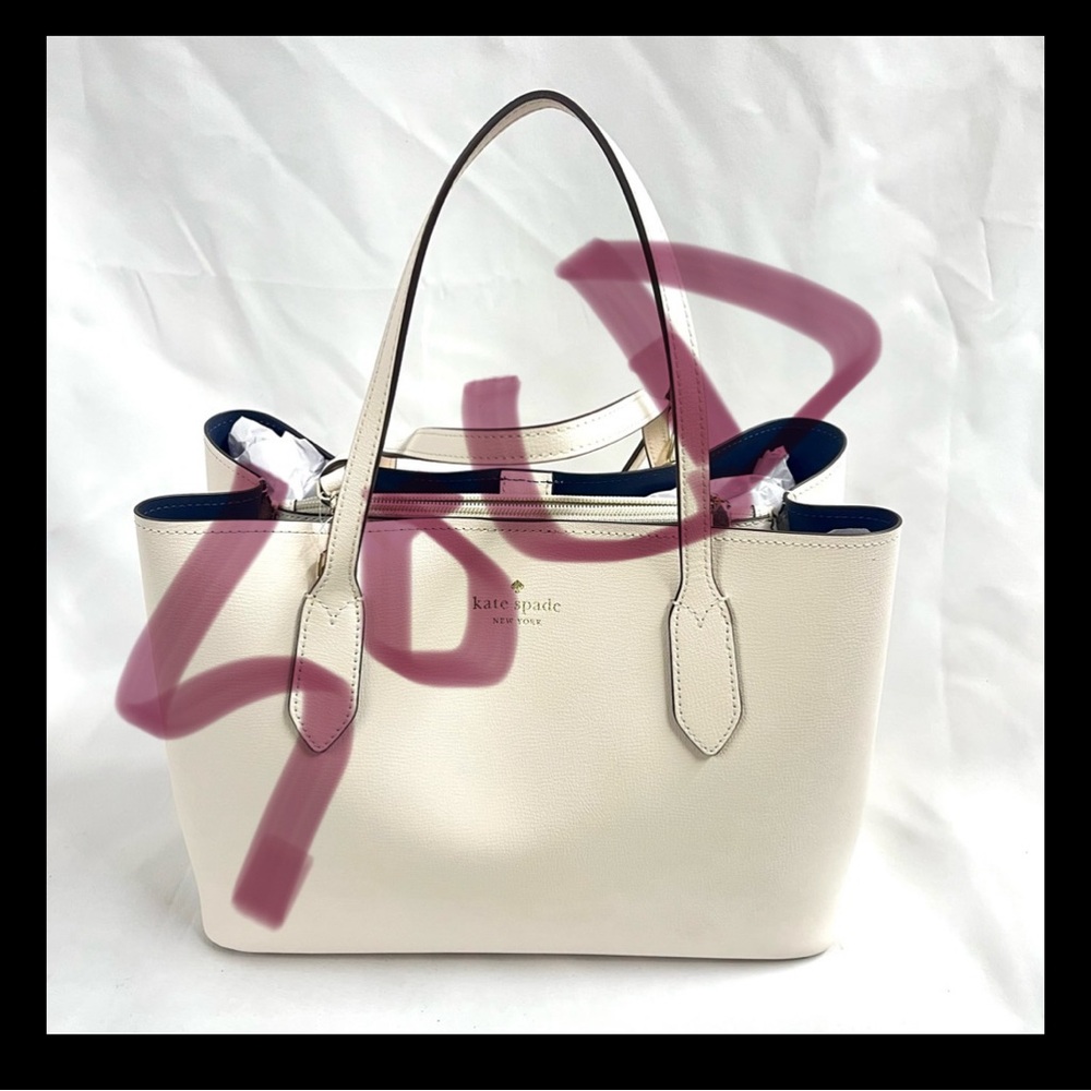NWT Kate Spade Satchel Refined Grain Parchment Harper Tote Limited